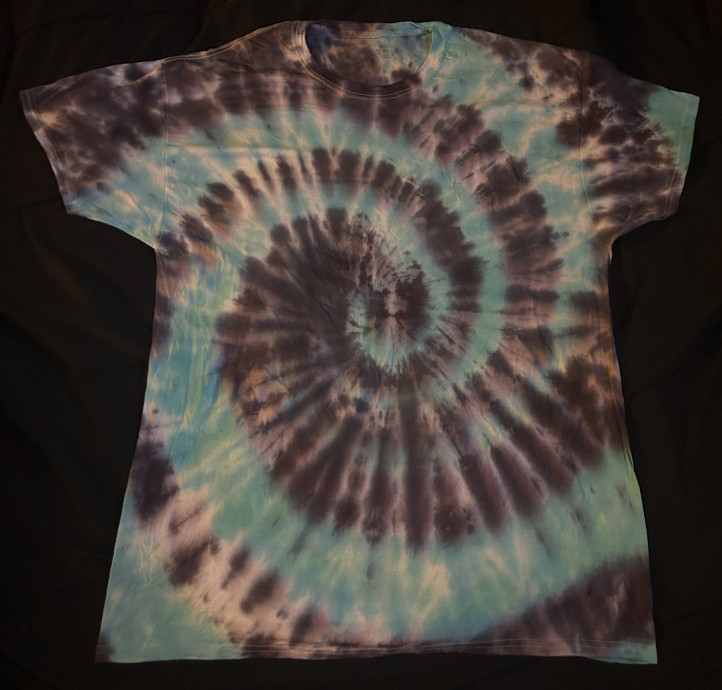 Teal & Black & White Tie-Dye